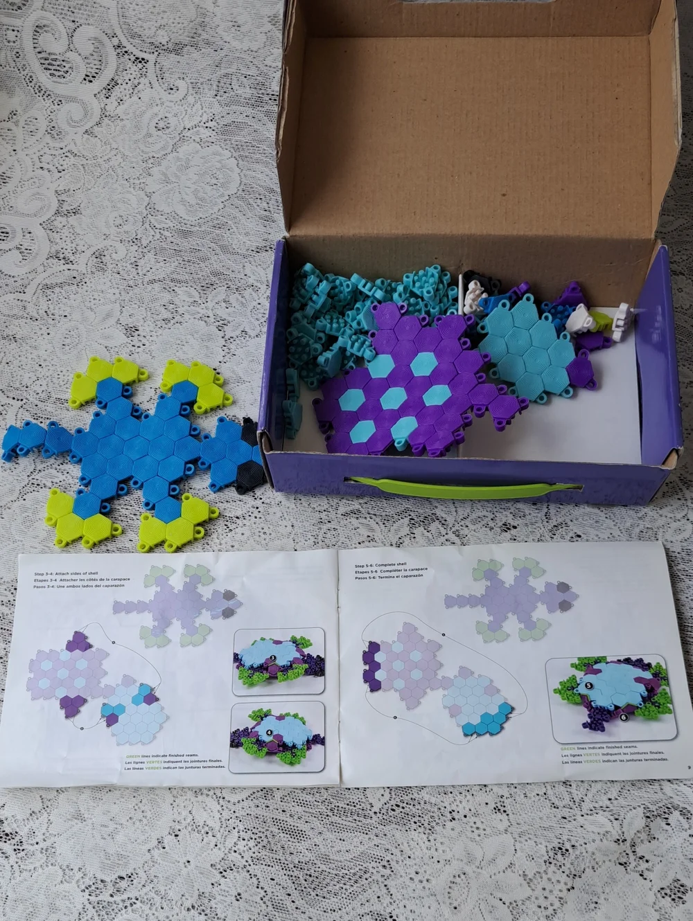 Vintage Flexible 3D Puzzle Art Set Ocean Theme Seahorse Turtle Octopus EUC